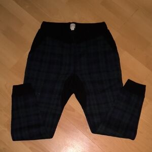 J. Crew | 100% Merino Wool Dark Plaid Joggers